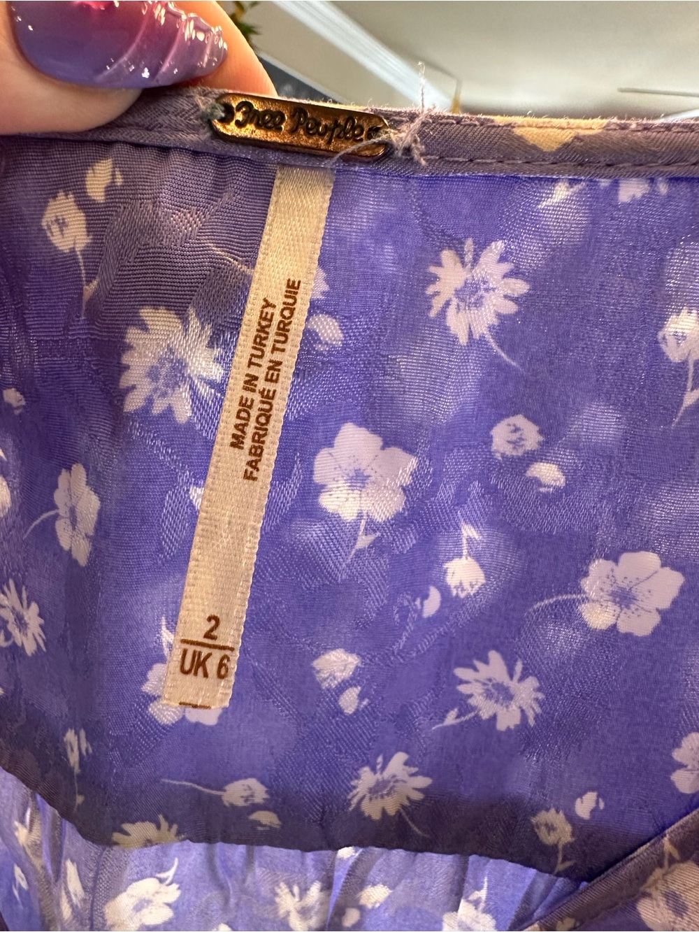 Free People Lavender Floral Mini Dress - Women - Picture 6 of 7